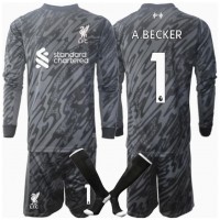 Liverpool Alisson Becker #1 Målvakt Hemmadräkt Barn 2024-25 Långärmad (+ Korta byxor)